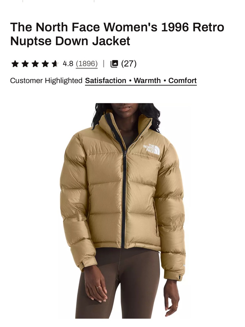 The North Face Women's 1996 Retro Nuptse Down Jacket NWOT